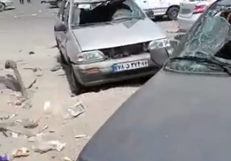 ویدیویی از حجم تخریب خودروهای شخصی اطراف محل حادثه بندر رجایی